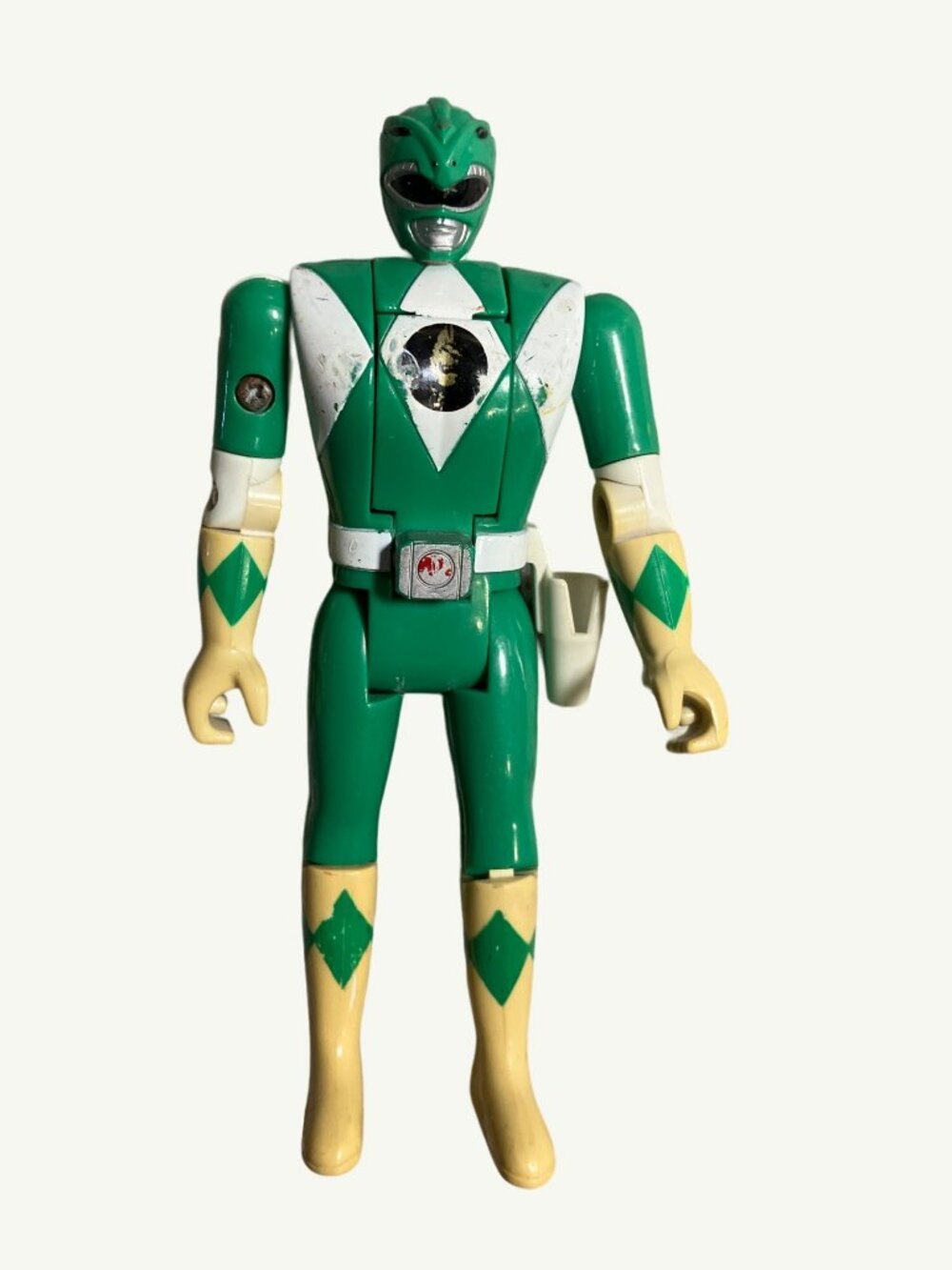 Vintage 1993 Bandai Green Power Ranger Action Figure 5.75" Flip Head